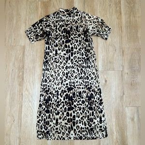 Zara Leopard Print Midi-Dress